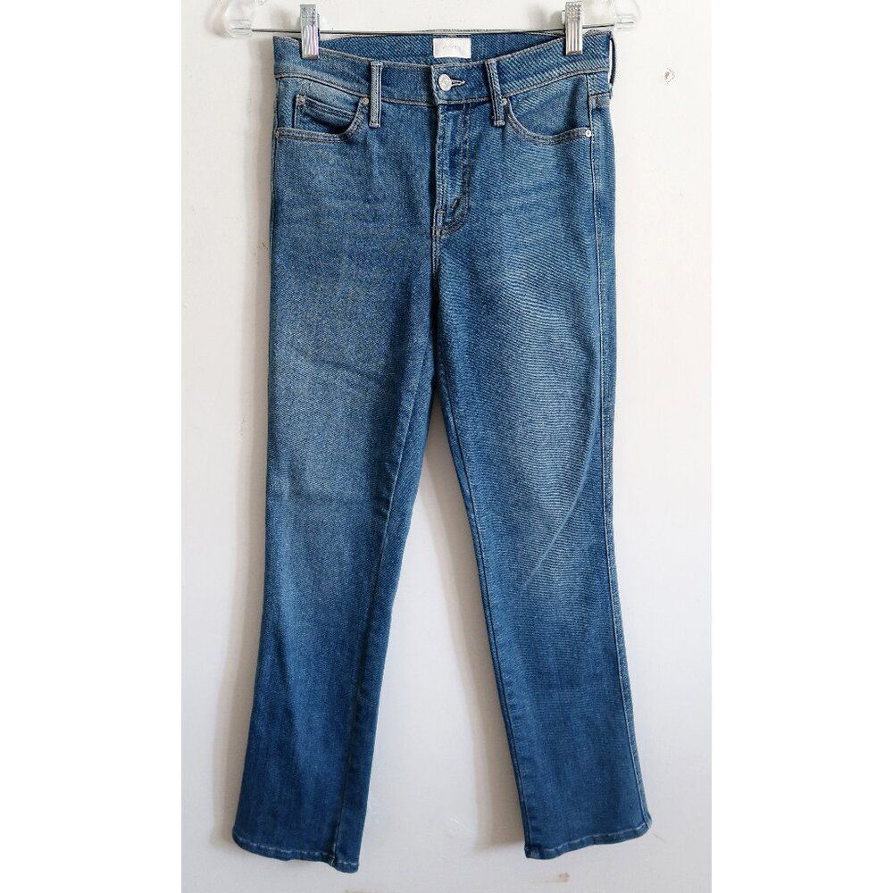 MOTHER Blue Denim Ankle Crop Jeans
